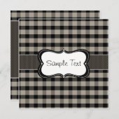 Carte Carreaux noir et crème (Devant / Derrière)