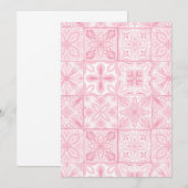 Carte Carreaux ornés en rose (Devant / Derrière)