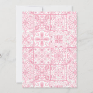Carte Carreaux ornés en rose
