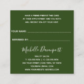 Carte carrée botanique de référence d'été de (Dos)