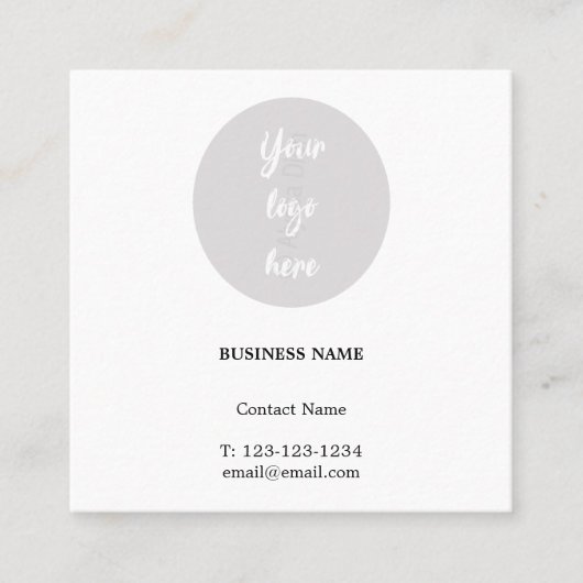 Carte carrée de rappel de rendez-vous (Devant)