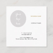 Carte carrée de rendez-vous et de recommandations (Dos)