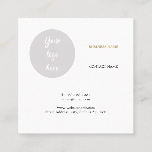 Carte carrée de rendez-vous et de recommandations (Dos)