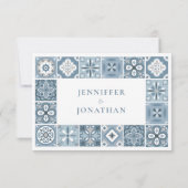 Carte Carrelage espagnol bleu et gris (Dos)