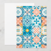 Carte Carrelage orange et bleu (Devant / Derrière)