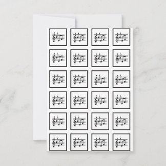 Carte Carrés musicaux encadrés