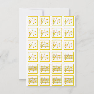 Carte Carrés musicaux encadrés d'or