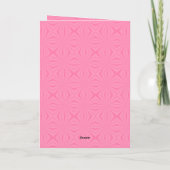 Carte Carrés ondulés rose clair Personnaliser Initiale (Dos)