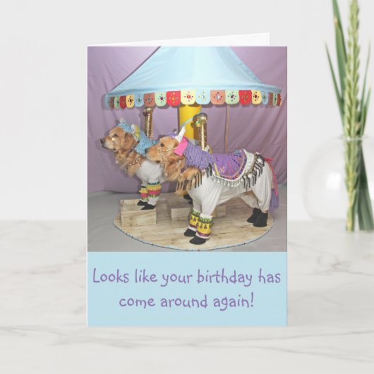 Carte Carrousel d'or d'anniversaire (Devant)