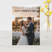 Carte Cartão de Casamento Comemorativo (Fleur jaune)