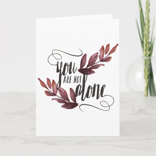 Carte Cartão "Vous n'êtes pas seul" (Devant)
