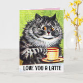 CARTE CARTE ART CHAT CAFÉ DE LA SAINT-VALENTIN AMO (Fleur jaune)