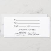 Carte carte-cadeau (Dos)