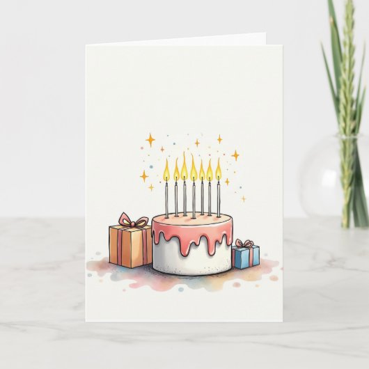Carte Carte-cadeau aquarelle festive (Devant)