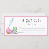 Carte Carte-cadeau Aquarelle Frosting Cupcake Bakery (Devant)