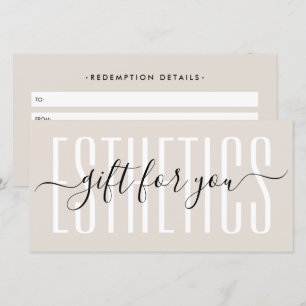 Carte Carte-cadeau de sable Minimal Beauty Professional