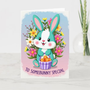 Carte Carte-cadeau Faux Lapin de Pâques en Or