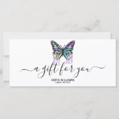 Carte Carte-cadeau Holograph Butterfly Certificate Ajout (Devant)