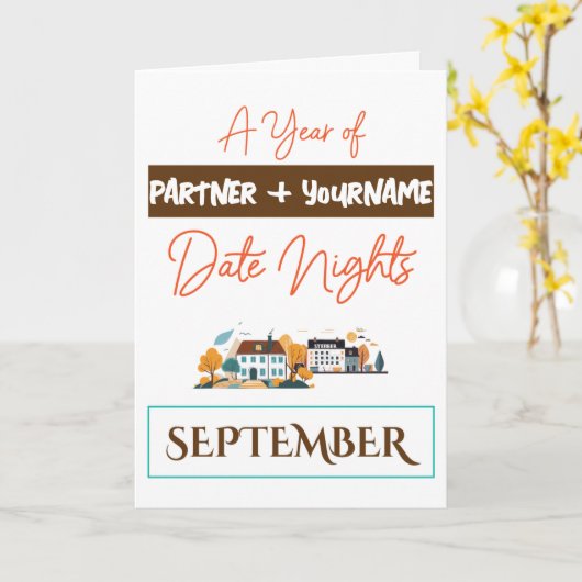 Carte Carte-cadeau personnalisable pour une soirée en se (Fleur jaune)