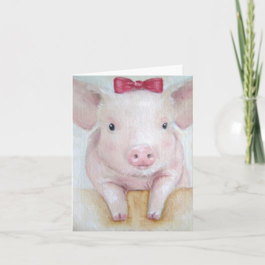 Carte Carte/carte animale de porc de bébé (Devant)