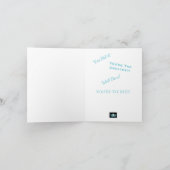 Carte Carte-Congrats de salutation de couronne d'Aqua de (Intérieur)