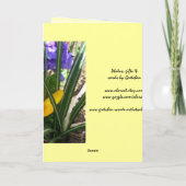 Carte Carte-Crocus et pensées de salutation (Dos)