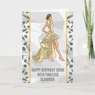 Carte "Carte d'Anniversaire glamour - Mode élégante