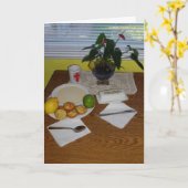 Carte "Carte d'anniversaire "Le petit déjeuner d'un arti (Fleur jaune)