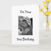 CARTE **CARTE DE DEUXIÈME ANNIVERSAIRE DE LA FILLE DE BÉ (Fleur jaune)