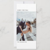 Carte "Carte de Noël photo verticale minimaliste élégant (Devant)