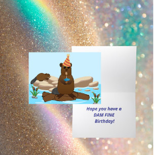 Carte "Carte de vœux pliée « Joyeux anniversaire, nom d'