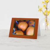 Carte 'Carte de voeux vierge aux Citrouilles d'automne (Fleur jaune)