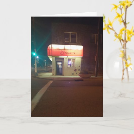 Carte “Carte "Dînez avec Pete Zaria" pour un prompt réta (Fleur jaune)