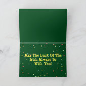 Carte "Carte du jour de St Patrick" avec Basset Hound (Intérieur)