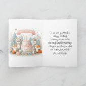 Carte Carte-fille d'anniversaire pour animaux de bois (Intérieur)