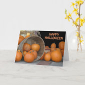 Carte Carte, "Happy Halloween Citrouilles" (Fleur jaune)