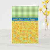 Carte Carte, jonquilles et guingan du jour de St David (Fleur jaune)