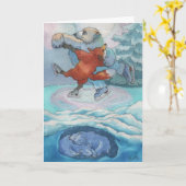 Carte Carte-Ours 5x7 Fox-Tandis que vous étendez le (Fleur jaune)