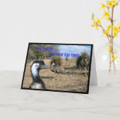 Carte Carte-personnaliser d'anniversaire d'émeu (Fleur jaune)