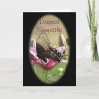 Carte-personnaliser noire de sympathie de machaon