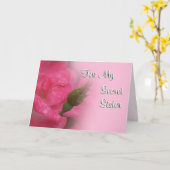 Carte Carte-personnaliser rose de soeur secrète toute (Fleur jaune)