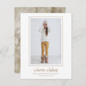 Carte Carte photo de vacances Warm Wings (Devant / Derrière)