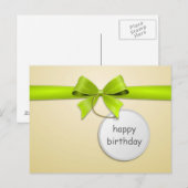 Carte Carte postale Ruban joyeux anniversaire (Devant / Derrière)