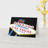 Carte Carte-signe Marié à Las Vegas (Fleur jaune)