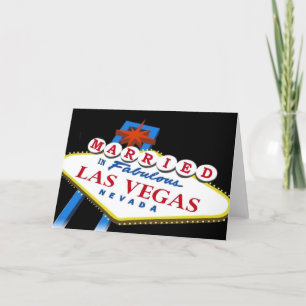 Carte Carte-signe Marié à Las Vegas