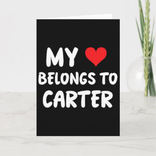Carte Carter - Mon cœur appartient à Carter - Amour