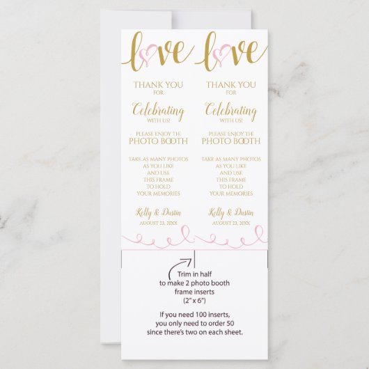 Carte Cartes-cadres de la cabine photo | Love Script -Ro (Devant)