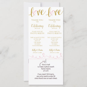 Carte Cartes-cadres de la cabine photo Love Script -Ro