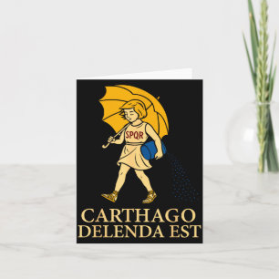 Carte Carthago Delenda Est Drôle Tenue d'Histoire Romain