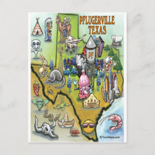 Carte cartographique de Pflugerville au Texas